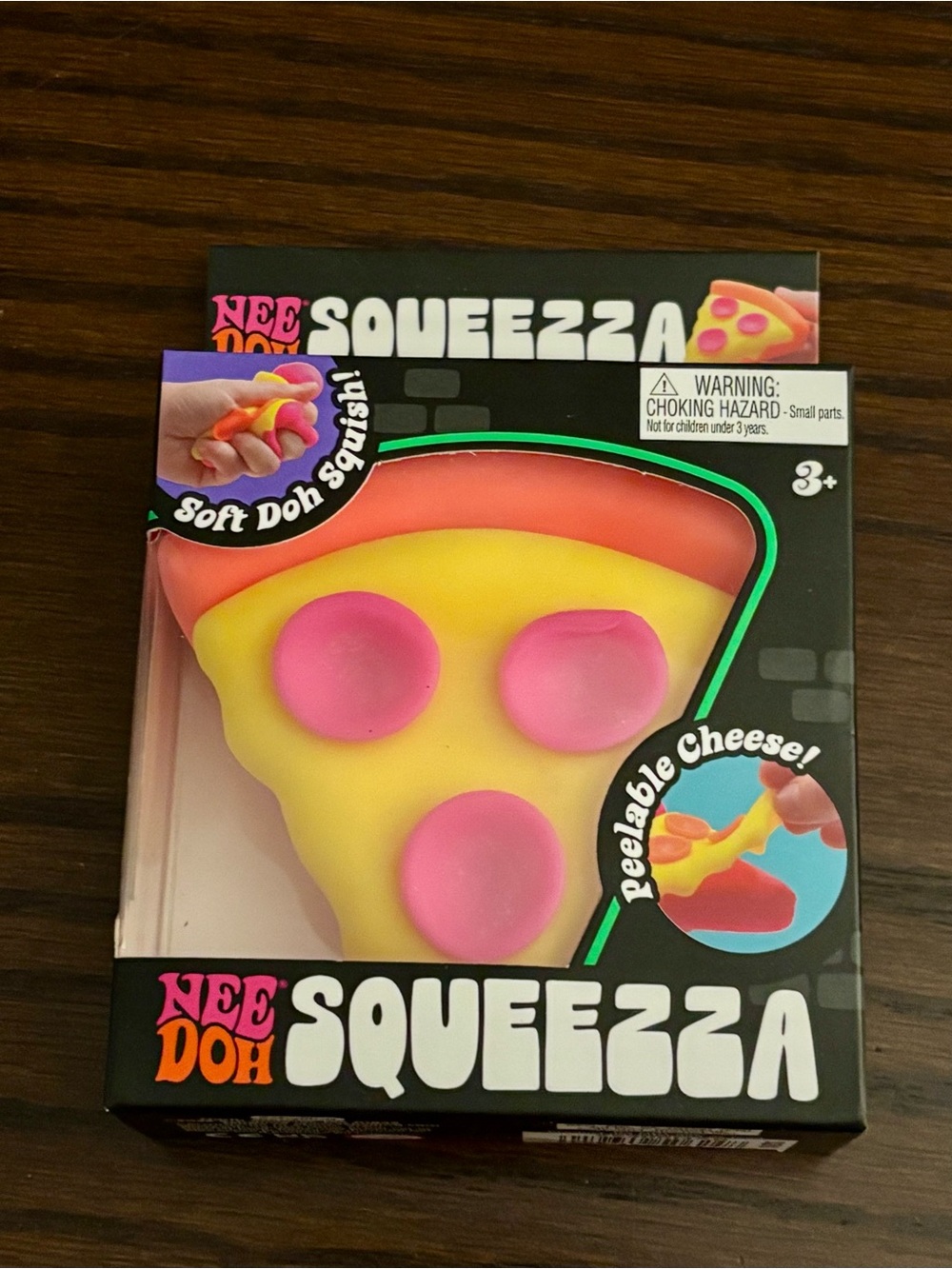 Squeezza Pizza Slice Stress Toy - Yellow & Pink